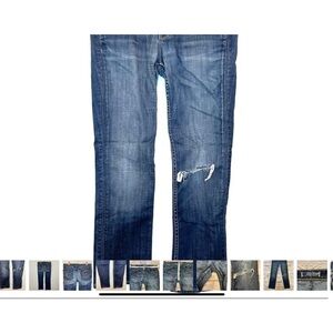 HUDSON Straight Distressed Jeans Size 29